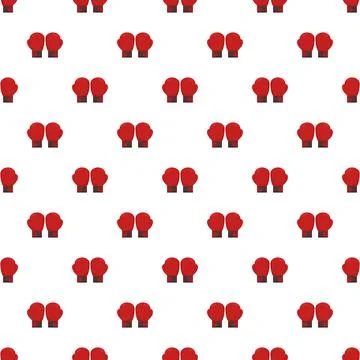 Red boxing gloves seamless pattern for sport background Stock Illustration