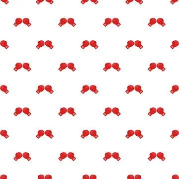 Red boxing gloves seamless pattern for combat sports Stock Illustration