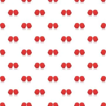 Red boxing gloves seamless pattern sport background Stock Illustration