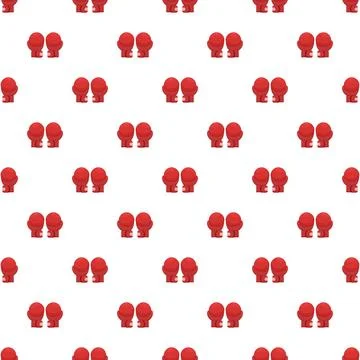 Red boxing gloves seamless pattern preparing for fight Illustrazione stock