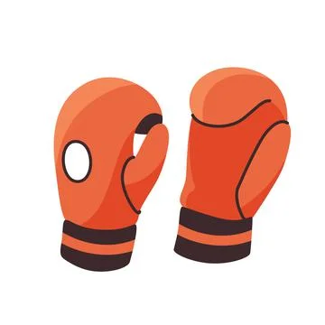 Red boxing gloves vector illustration. Sportswear isolated on white background Stock Illustration