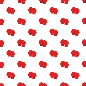 Red boxing gloves on white seamless pattern Stock Illustration