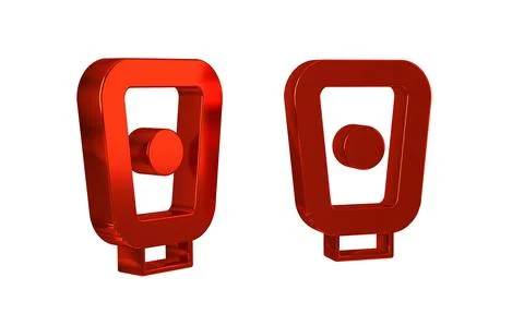 Red Boxing training paws icon isolated on transparent background. 스톡 일러스트