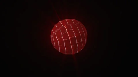 Red brain shine sphere exploration Video stock 239922260