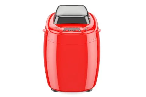 Red bread making machine, 3D rendering Stock Illustration