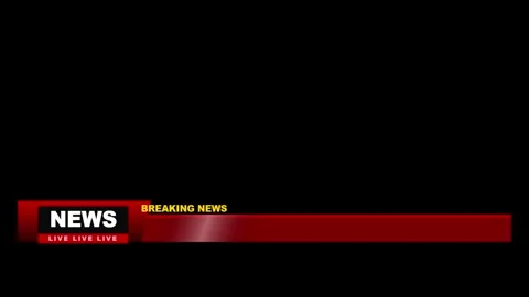 Red Breaking News Lower Third Motion Graphics Template Stock Footage 341415992
