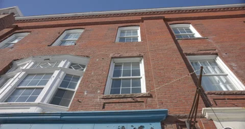 Red Brick Architecture with White Windows Stock Footage 317987215
