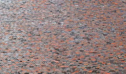 Red brick background, brick wall pattern texture. Design. Stock Photos