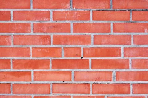 Red brick background. Red brick wall textured Stock Photos