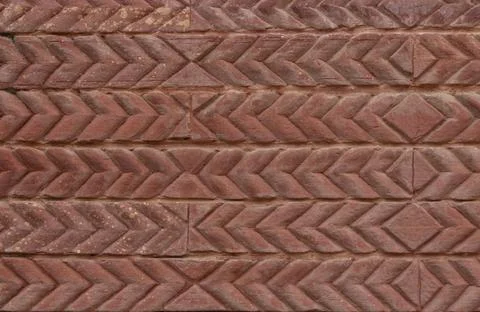 Red brick coloured tile background Stock Photos