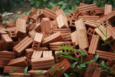 Red brick construction for built the Building Stock Photos