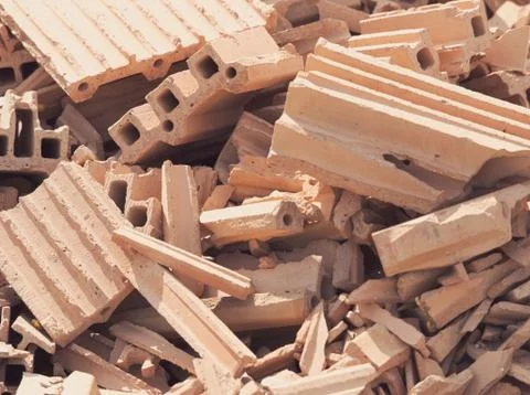 Red Brick Debris Stock Photos