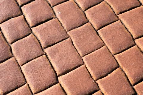 Red brick floor background Stock Photos