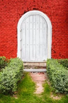 Red brick gate Stock Photos