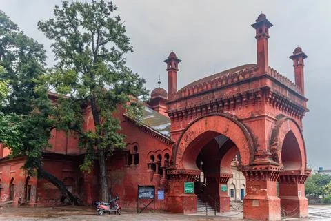 Red Brick Historic Gate Complex Stock Photos