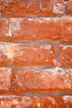 Red brick in old wall Stock Photos