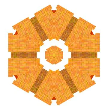 Red Brick Ornament Illustrazione stock