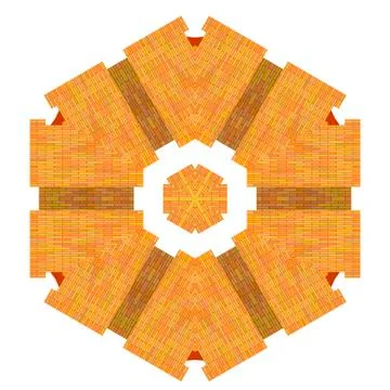 Red Brick Ornament 库存插图
