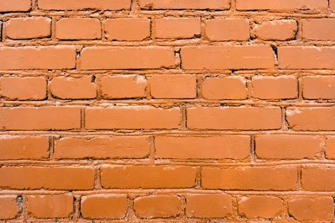 Red brick pattern, brick wall close up and stone background Stock Photos