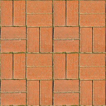 Red brick rectangular paving stone, seamless tiled brick stone Stock Photos