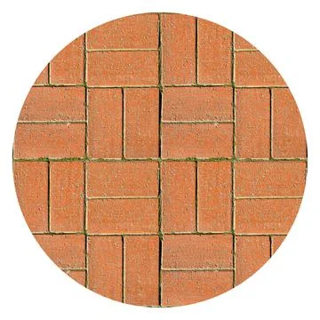 Red brick rectangular paving stone, seamless tiled granite stone Foto stock