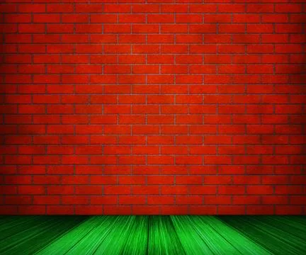 Red brick room backdrop Ilustración de archivo
