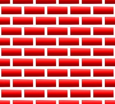 Red brick seamless pattern, background. Vector graphics. Stock Illustration