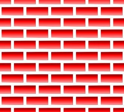 Red brick seamless pattern, background. Vector graphics. Stock Illustration