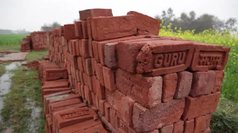 Red Brick Stack Stock Footage 41758910