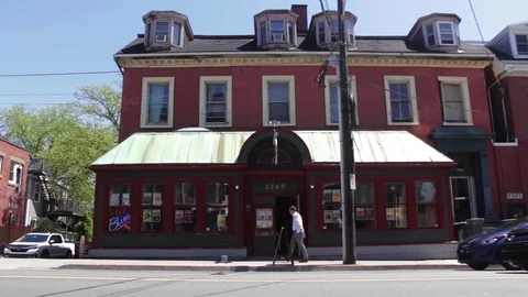 Red Brick Storefront Video stock 90870377