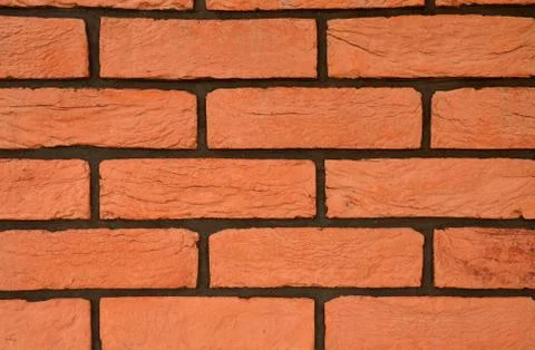 Red brick texture with black joints Stock Photos