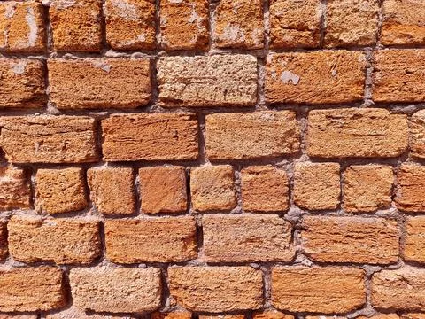 Red brick texture. Brick wall as a texture or backdrop Stock Photos