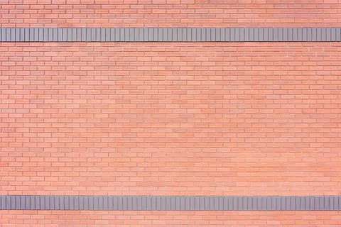Red brick wall abstract background texture with two lanes Stock Photos