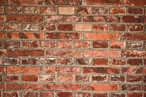 Red brick wall, abstract background texture with old dirty and vintage style  Stock Photos