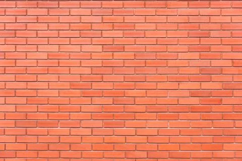 Red brick wall abstract background texture from the top to the bottom Stock Photos