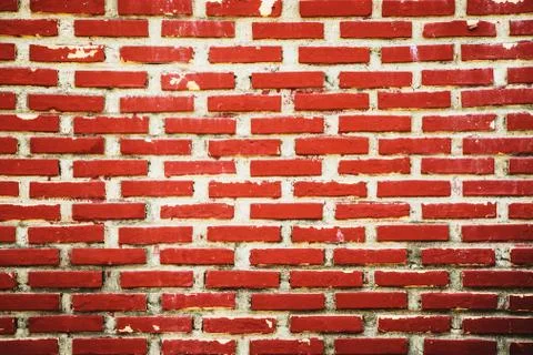 Red brick wall background and texture Stock Photos