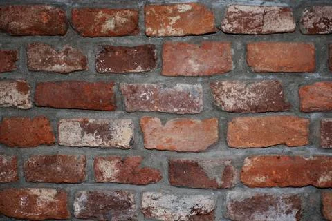 Red brick wall. Background of brick wall. Old brick background. Stock Photos