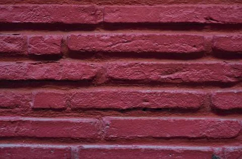 Red brick wall background. Brick wall texture. Stock Photos