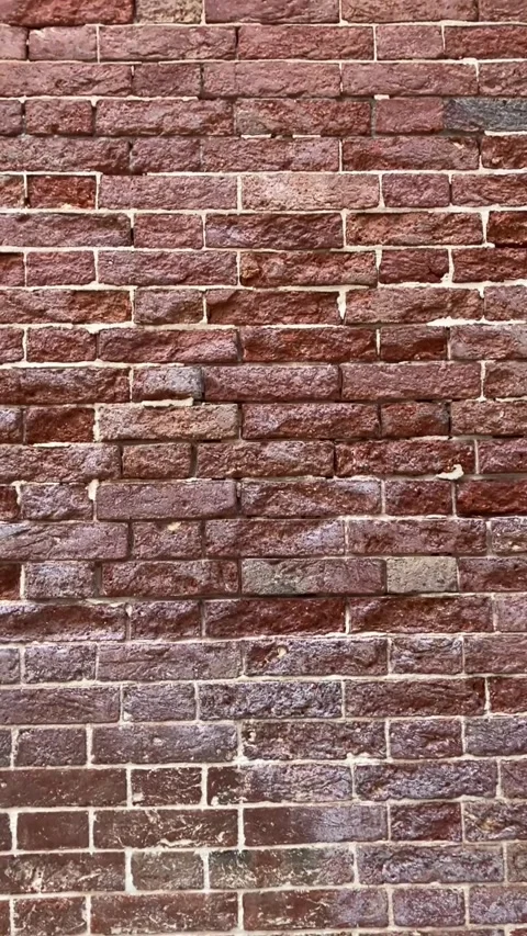 Red brick wall background. Brickwork masonry concept Stock Footage 303412208