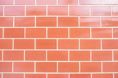 Red brick wall background with light reflection Stock Photos