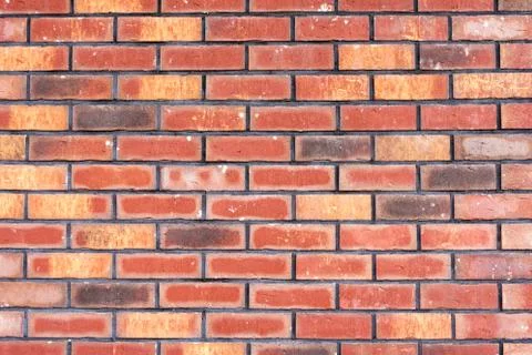 Red brick wall background. Old red brickwork texture Stock Photos