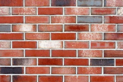 Red brick wall background. Old red brickwork texture Stock Photos