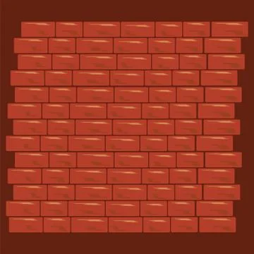 Red brick wall background. Pattern brick stone vector Stock Illustration