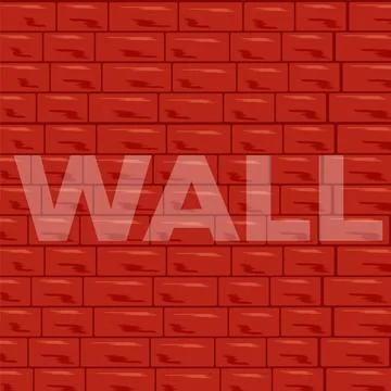 Red brick wall background. Pattern brick stone vector イラスト素材