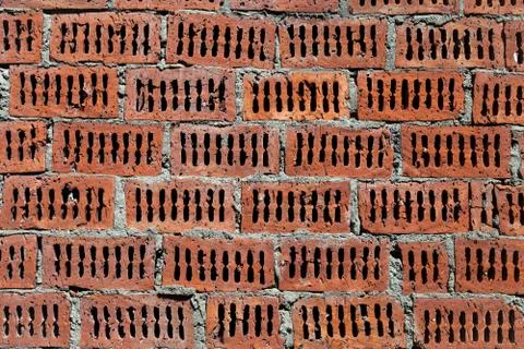 Red brick wall as background. . Foto stock