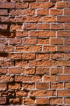 Red brick wall as background Foto stock