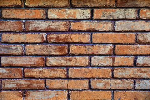 Red brick wall background Stock-Fotos