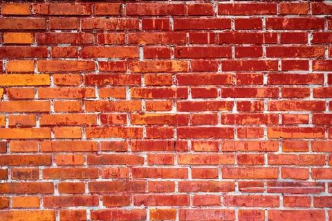 Red brick wall background textured Stock Photos