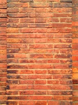 Red brick wall background textured Foto stock