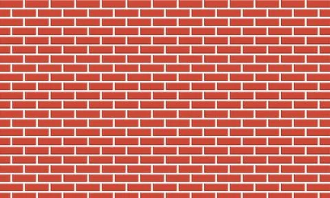 Red brick wall background with white lines Ilustración de archivo